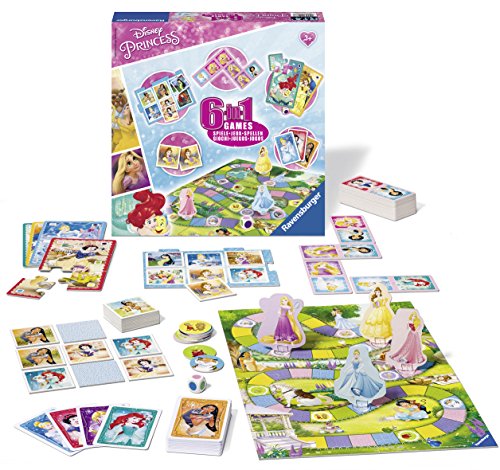 Ravensburguer-21287 Princesas Disney Set 6 Juegos en 1, Multicolor (21287 3)