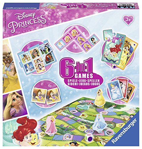 Ravensburguer-21287 Princesas Disney Set 6 Juegos en 1, Multicolor (21287 3)