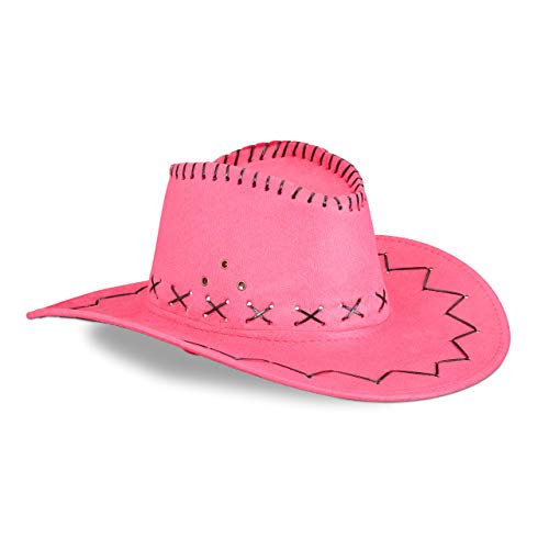 Relaxdays Sombrero Vaquero, color rosa, 16 X 35,5 X 39 Cm (10024992_52) , color/modelo surtido