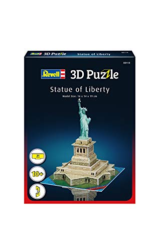 Revell- Estatua de la Libertad New York 3D Puzzle, Multicolor (00114)