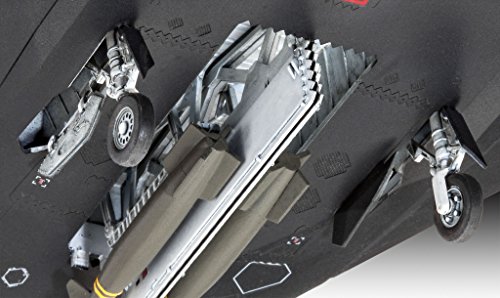 Revell-F-117 Stealth Fighter Maqueta Avión de Guerra, 10+ Años, Color Negro (03899)