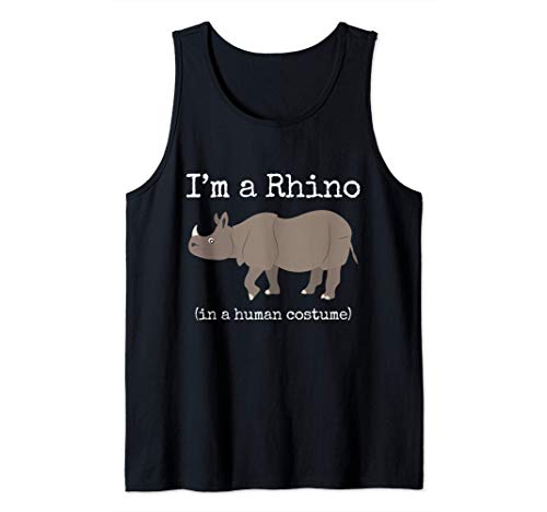 Rhinoceros Costume I'm a Rhino in a Human Costume Funny Camiseta sin Mangas