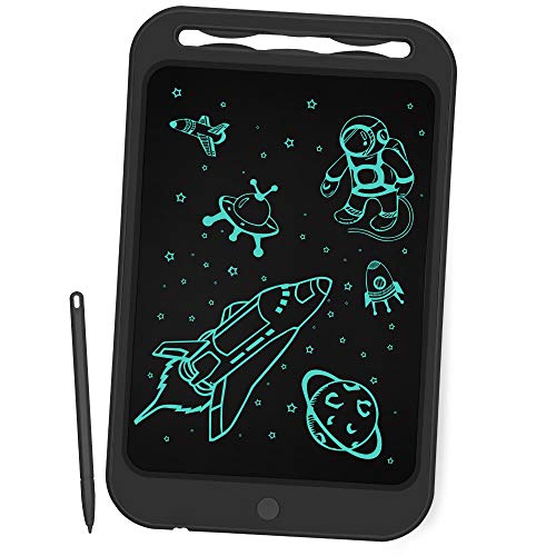 Richgv Tableta de Escritura, 10 Pulgadas Tablet de Pintar Niños，Electrónica Gráfica Portatil Tableta de Dibujo Digital Color， Escribir Dibujar Notas para Clase Oficina Casa (10 Pulgadas, Negro-A)