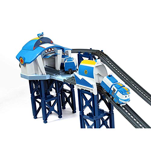 Robot Trains – Circuito Base de Kay 124 cm + Tren Kay automático y 3 Wagonsit Incluido – Juguete materno