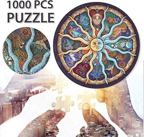 Rompecabezas Circulares,1000 Piezas Redondo Puzzle,Educativo El Alivio del Estrés Juguete Relajante Juego Divertido,Juego de Rompecabezas Circular Desafío Intelectual Juegos Niños Adultos