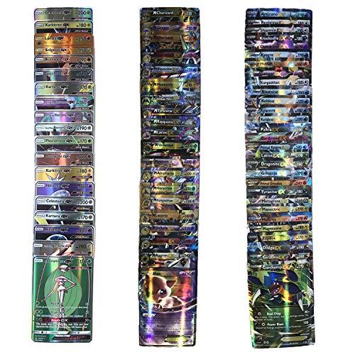 RosyXandy 100 unids Pokemon TCG Mega Juego de Tarjetas Flash PikachuBall Charizard Blastoise Venusaur Holo Pokemon Tarjeta EX Juguetes de Peluche Interactivos (3)