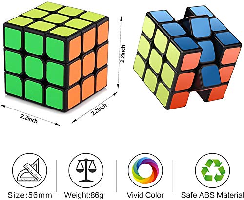 ROXENDA Original Cubo de Velocidad, QiYi Qihang W 3x3 Speed Cube - Giro Fácil y Juego Suave & Sólido Duradero ABS, el Mejor Cubo de Velocidad Puzzle (T4)