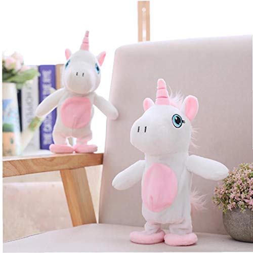 Rrunzfon 1pc El Movimiento Y Presente Hablar del Unicornio De Juguete Repite Lo Que Usted Dice Interactiva De Juguete De Felpa Cumpleaños para Niños Y Niñas