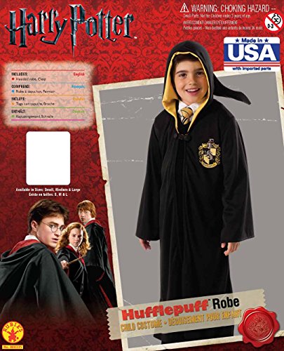 Rubies - Disfraz oficial infantil de la casa Hufflepuff de Harry Potter