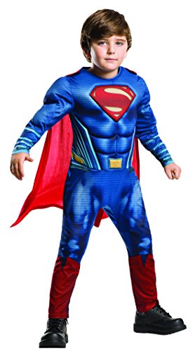 Rubies Superman - Disfraz Batman v Superman para niños, talla L, edad 7-8 años (Altura 128cm / Cintura 56cm)