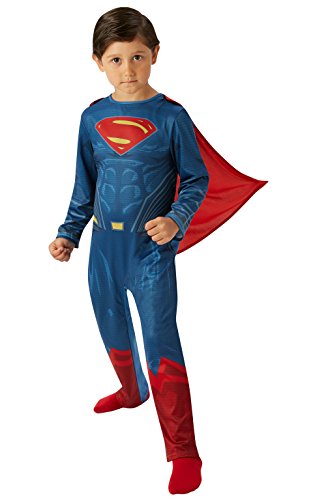 Rubies Superman - Disfraz Batman v Superman para niños, talla L, edad 7-8 años (Altura 128cm / Cintura 56cm)