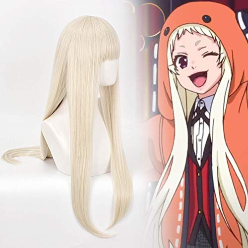 ruggito Anime Kakegurui jugador compulsivo 2 pelucas de Cosplay Yomoduki Runa pelucas de Cosplay peluca sintética resistente al calor fiesta de Halloween