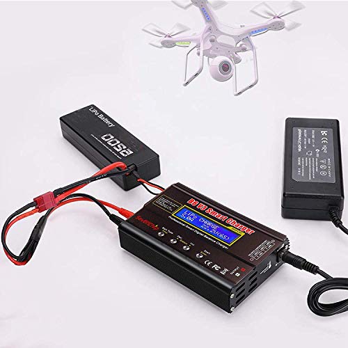 RUIZHI Cargador de batería Lipo, IMAX B6 V3 Digital RC Lipo NiMh Cargador de batería + Adaptador de corriente alterna 12v 5A Nueva actualización