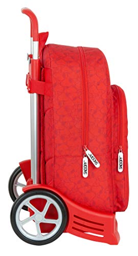 Safta Mochila Escolar con Carro Evolution Incluido de Snoopy, rojo, m (M860Q)