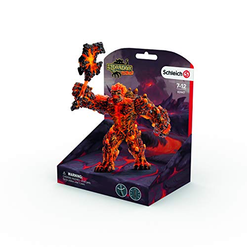 Schleich - Eldrador, Figura Gólem de Lava con Arma, Color rojo