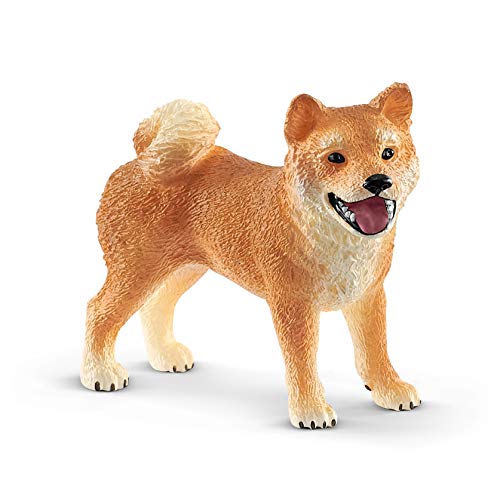 Schleich- Figura Perro Shiba Inu con su Cachorro, 4,50 cm.