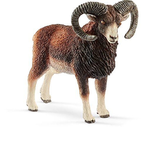 Schleich Wild Life - Figuras Animales de la Montaña, Incluye Cabra de las Rocosas, Íbice Albino y Muflón