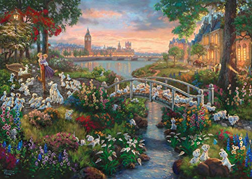 Schmidt Spiele- Thomas Kinkade Disney - Puzzle (1000 Piezas), diseño de dálmata, Color carbón (59489)