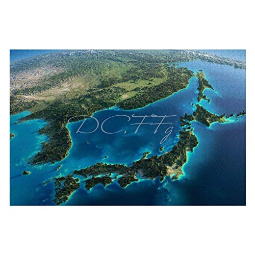 Scott397House Jigsaw Puzzles 1000 Pieces for Adults, Large Piece Puzzle Japanese Archipelago Japan Map NatureFun Game Toys Birthday Gifts Fit Together