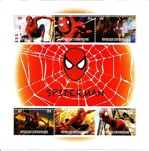 Sellos coleccionables – Spiderman Marvel DC Comics Película MNH Sello Hoja 2016