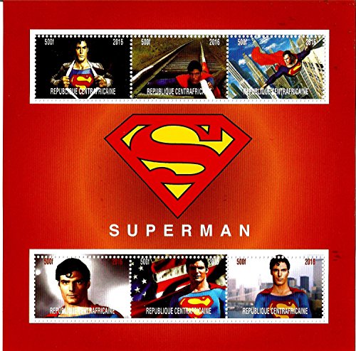 Sellos coleccionables – Superman Marvel DC Comics Movie MNH Sello hoja 2016