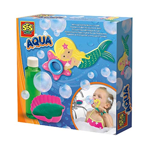 SES Creative Aqua Soplador de Burbujas de Sirena para la bañera - Juegos, Juguetes y Pegatinas de baño (Set de Juegos para el baño, Preescolar, 5 año(s), Niño/niña, Multicolor, Países Bajos)