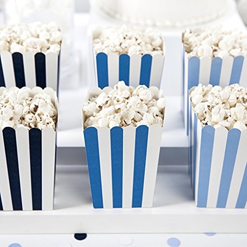 Set da 6 Box Contenitore in carta per popcorn pop corn design a strisce