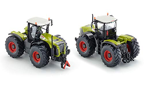 SIKU 3271, Tractor Claas Xerion 5000, 1:32, Dirección Ackermann y enganches, Metal/Plástico, Verde