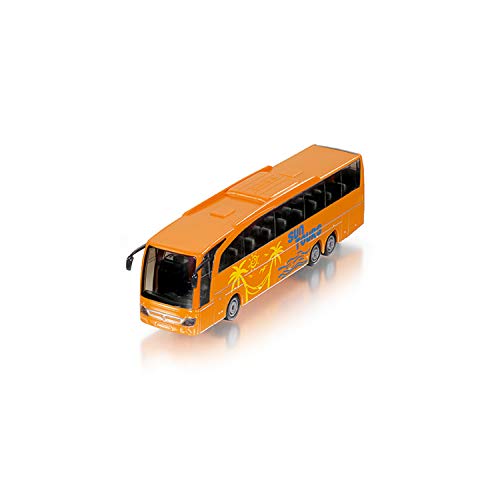 siku 3738 Autocar Mercedes-Benz Travego, Puertas y maletero funcionales, 1:50, Metal/Plástico, Naranja