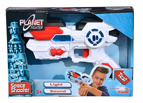 Simba Planet Fighter Space Shooter 108042205 - Pistola láser (23 cm)