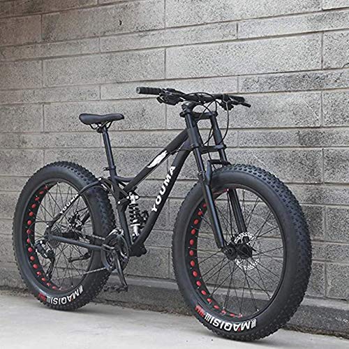 SKSNB Bicicleta de montaña de neumáticos para Hombre de 26 Pulgadas, Bicicletas de Nieve de la Playa, Bicicleta de Crucero de Freno de Doble Disco, Marco Ligero de Acero Alto-Carbono