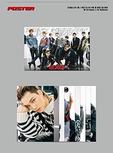 SM Entertainment EXO - Don't Mess UP My Tempo [Vivace ver.] CD+folleto+tarjeta fotográfica+póster doblado+juego de tarjetas fotográficas adicionales (g)