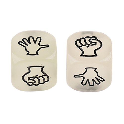 SM SunniMix Juego de Adivinar Los Dedos de 2 Piezas Dados Piedra-Papel-Tijeras Juego de KTV Family Dice