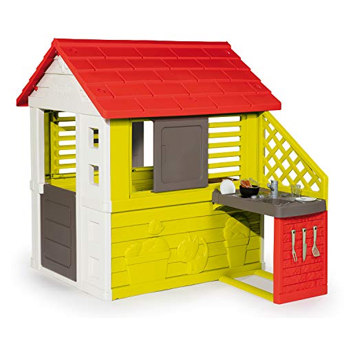 Smoby Nature II - Casa Infantil con Cocina y Accesorios, Color Verde (810713)