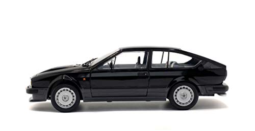 Solido Alfa Romeo GTV6-BLACK METALLIC-1/18-S1802302 Coche Miniatura de Colección, 1802302, Negro