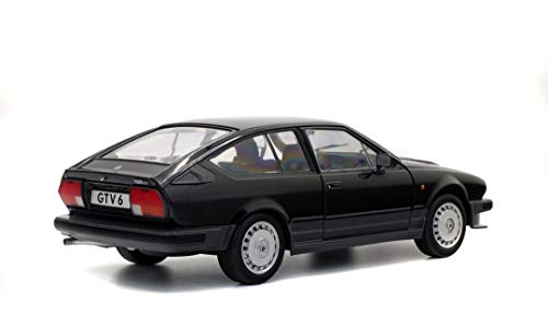 Solido Alfa Romeo GTV6-BLACK METALLIC-1/18-S1802302 Coche Miniatura de Colección, 1802302, Negro