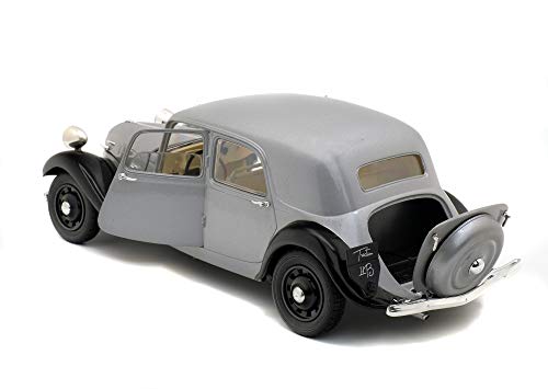 Solido Citroën Traction 11B-Silver & Black-1/18-S1800904 Coche Miniatura de Colección, 1800904, Plata