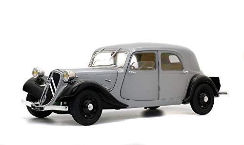 Solido Citroën Traction 11B-Silver & Black-1/18-S1800904 Coche Miniatura de Colección, 1800904, Plata