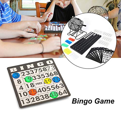 SolUptanisu Jaula de Bingo Profesional Juego de Bingo Tradicional Juego de Vino Tradicional Juego de Bingo Lucky Ball Bar Fiesta Máquina de lotería Familia Grupo Entretenimiento