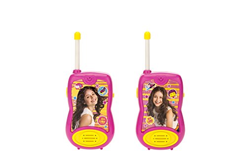 Soy Luna Soy Luna-TW12SL Par De Walkie-Talkies, Rango De 100 Metros, Diseño 100% Disney (Lexibook TW12SL), Color Rosa y Amarillo