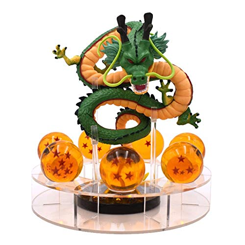 SPFOZ Decoración hogareña 15cm Anime Dragon Ball Z Figuras de acción Shenron Dragonball Z Figuras Conjunto Esferas del Dragón 7PCS 3.5 cm Bolas Estantería Figuras (Color : A with in Box)