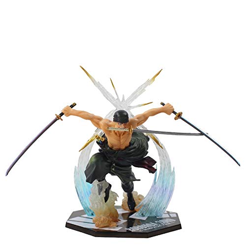 SPFOZ Decoración hogareña One Piece Anime Figure New World Roronoa Zoro Sombrero de Paja Classic Battle PVC Figura de acción Modelo de colección Juguetes (Color : No Box F)