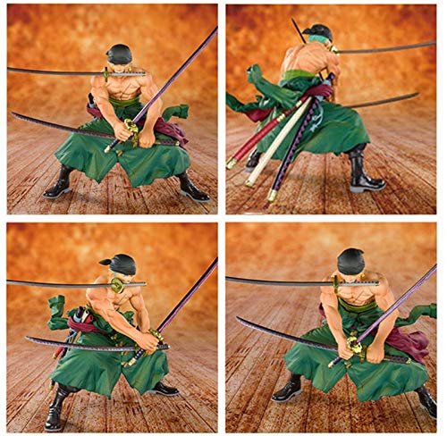 SPFOZ Decoración hogareña One Piece Anime Figure New World Roronoa Zoro Sombrero de Paja Classic Battle PVC Figura de acción Modelo de colección Juguetes (Color : No Box F)