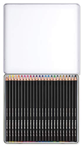 STAEDTLER-149C ST Color Super Suave, Multicolor, 1 Caja metálica con 24 lapices (149C M24)