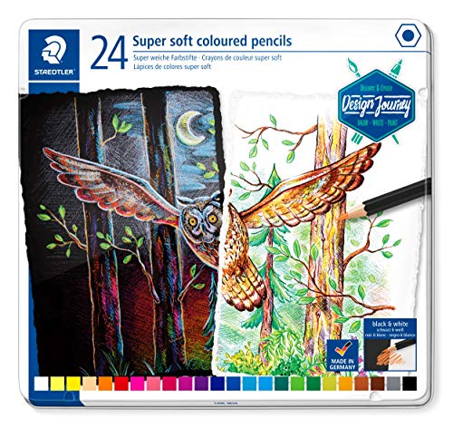 STAEDTLER-149C ST Color Super Suave, Multicolor, 1 Caja metálica con 24 lapices (149C M24)