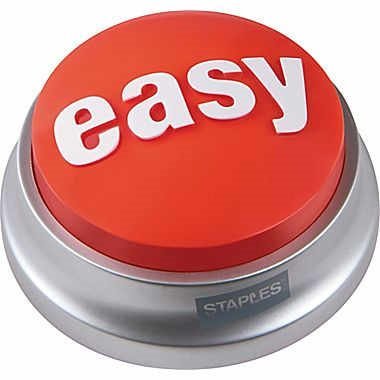 Staples Talking EASY BUTTON - Complete With Batteries by Easy Button