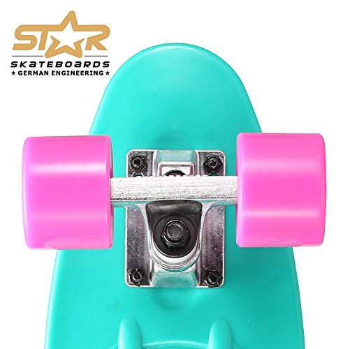 Star-Skateboards - 60-RT-01-PLBY - Caribbean and Glam Berry - Monopatín, Color Turquesa