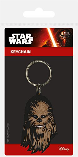 Star Wars Chewbacca - Llavero de goma de PVC, multicolor, 4 x 6 x 1,3 cm