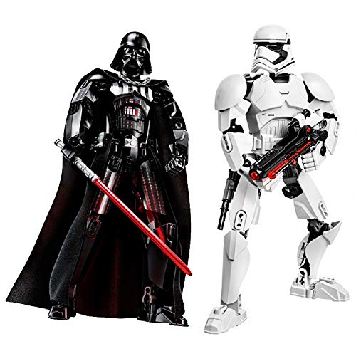 Star Wars Funcionable Figure Stormtrooper Darth Vader Kylo REN Chewbacca Boba Jango Fett General Grodou Action Figure Toy For Kid (Color : Stormtroop Commander)