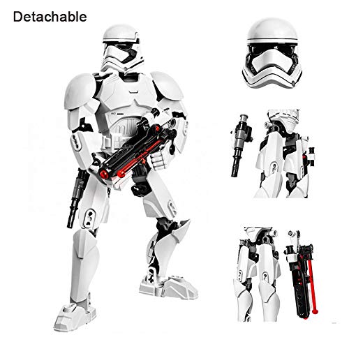 Star Wars Funcionable Figure Stormtrooper Darth Vader Kylo REN Chewbacca Boba Jango Fett General Grodou Action Figure Toy For Kid (Color : Stormtroop Commander)